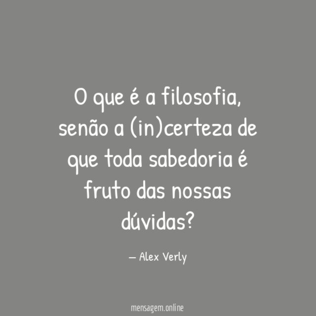 O que é a filosofia