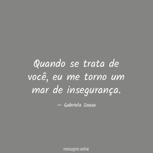 Quando se trata de você