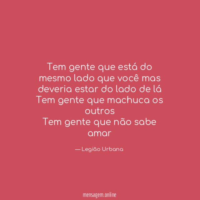 Tem gente que está do mesmo lado que
