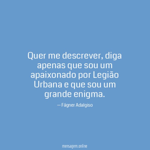 Quer me descrever