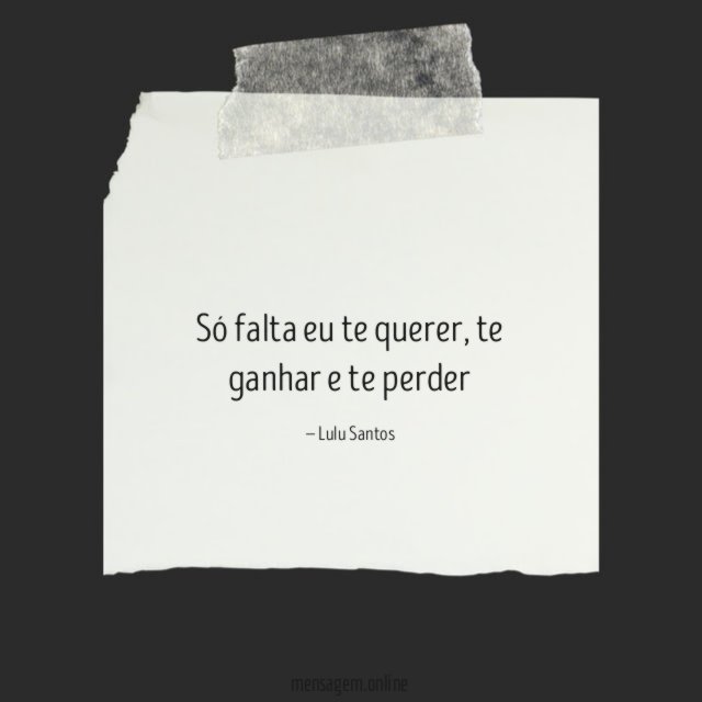 Só falta eu te querer