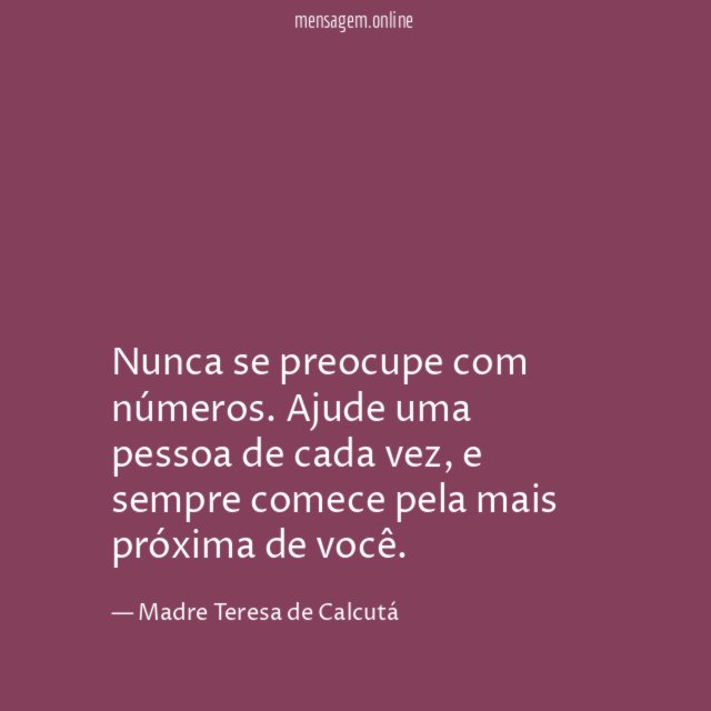Nunca se preocupe com números