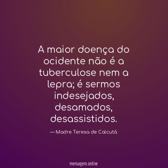 A maior doença do ocidente não é a
