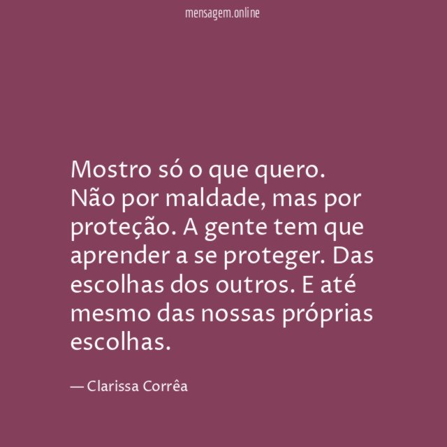 Mostro só o que quero