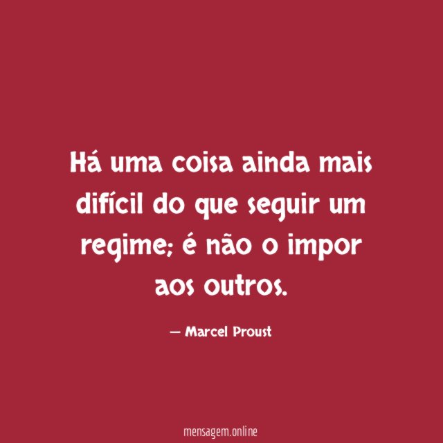 Há uma coisa ainda mais difícil do que seguir um regime