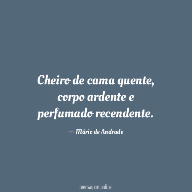 Cheiro de cama quente