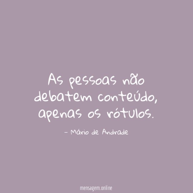 As pessoas não debatem conteúdo