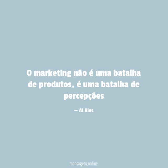O marketing não é uma batalha de produtos