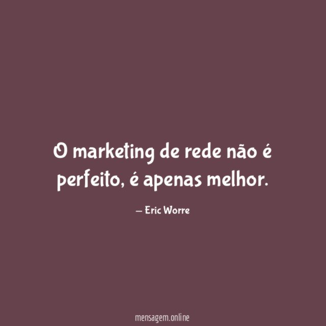 O marketing de rede não é perfeito