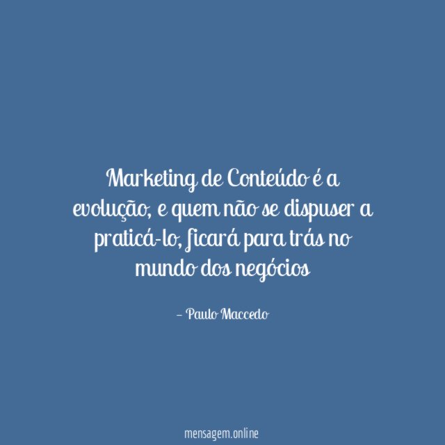 Marketing de Conteúdo é a evolução