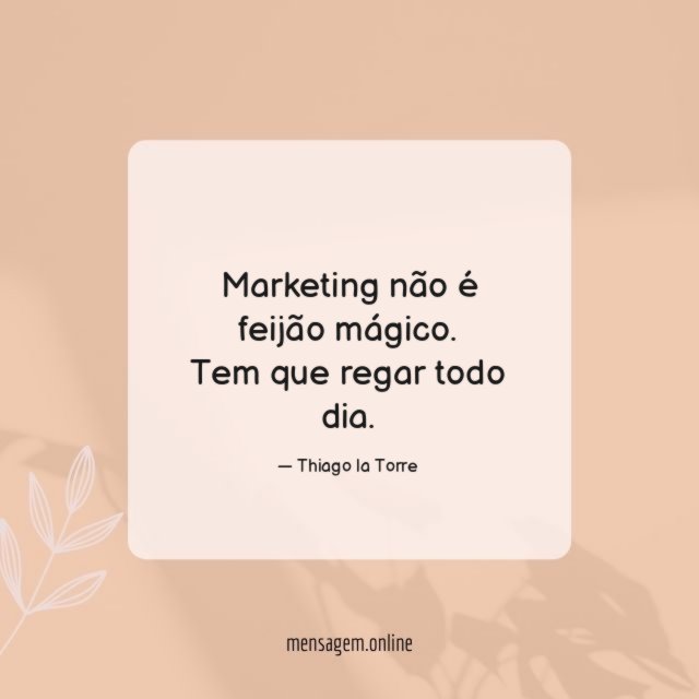 Marketing não é feijão mágico