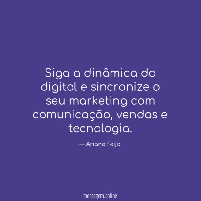 Siga a dinâmica do digital e sincronize