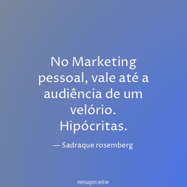 No Marketing pessoal