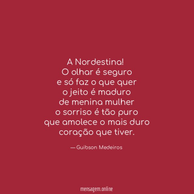 A Nordestina!