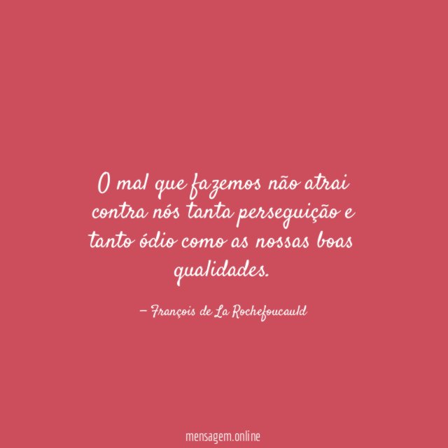 O mal que fazemos não atrai contra nós