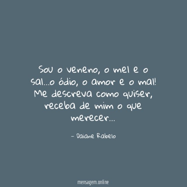 Sou o veneno
