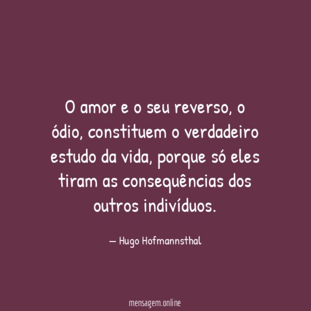 O amor e o seu reverso