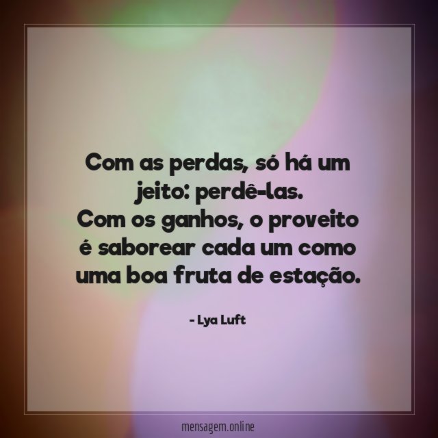 Com as perdas