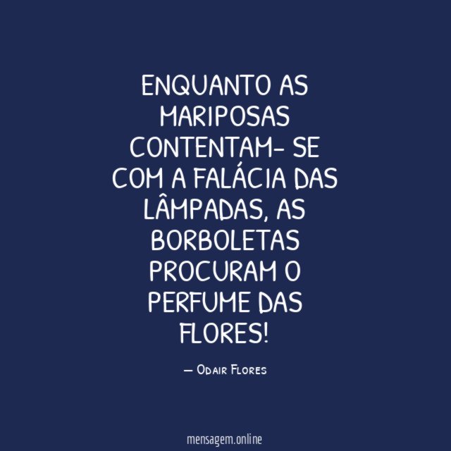 ENQUANTO AS MARIPOSAS CONTENTAM- SE COM A FALÁCIA DAS LÂMPADAS