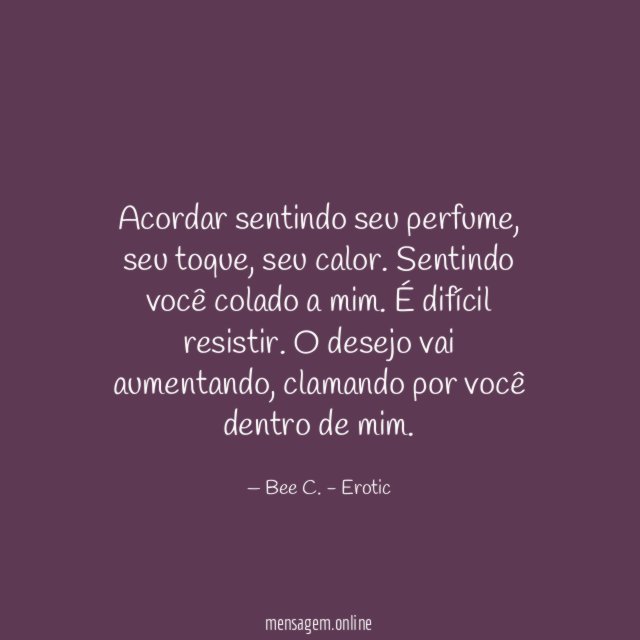 Acordar sentindo seu perfume
