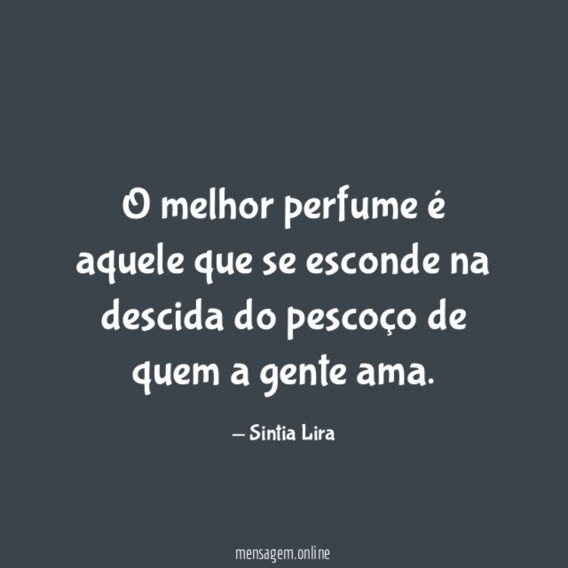 O melhor perfume é aquele que se esconde