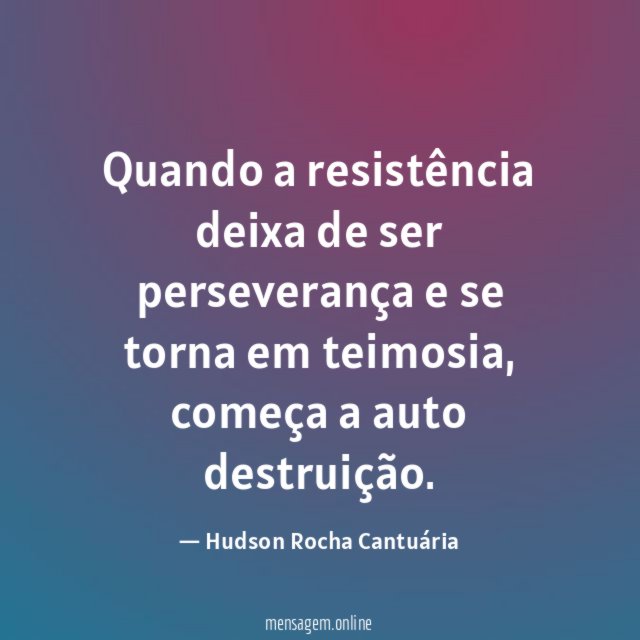 Quando a resistência deixa de ser perseverança