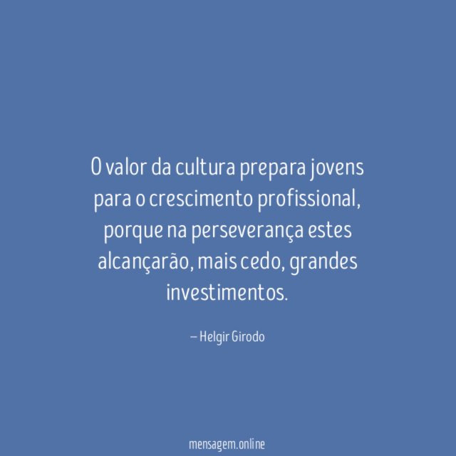 O valor da cultura prepara jovens para o crescimento profissional