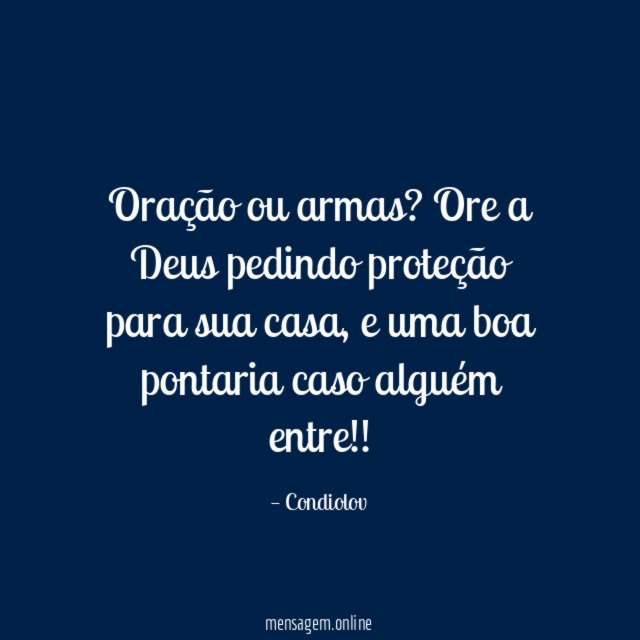 Oração ou armas