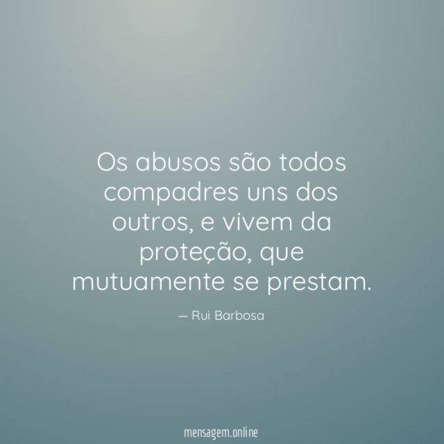 Os abusos são todos compadres uns dos outros