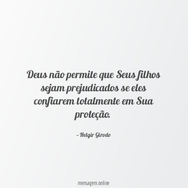 Deus não permite que Seus filhos sejam prejudicados