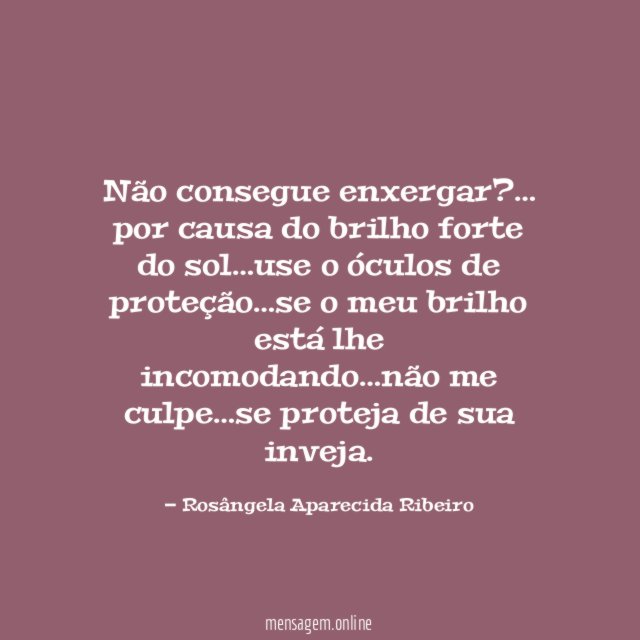 Não consegue enxergar