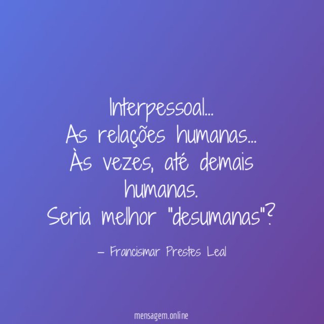 Interpessoal…