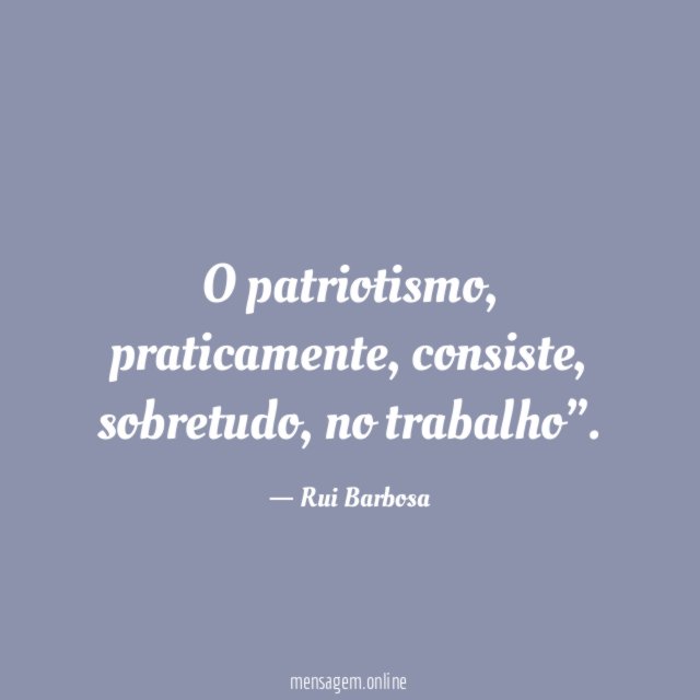 O patriotismo