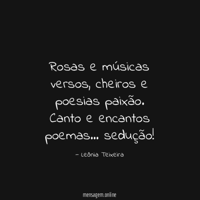 Rosas e músicas versos