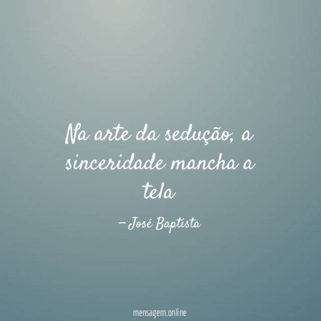 Na arte da sedução