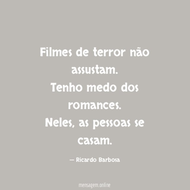 Filmes de terror não assustam