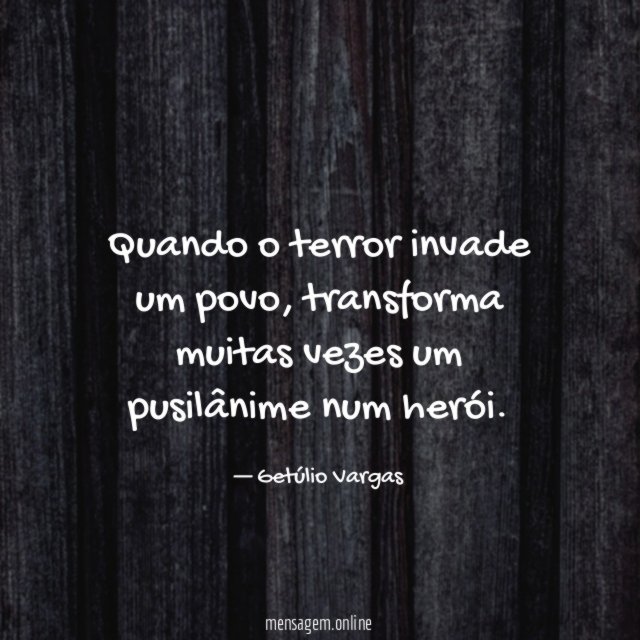 Quando o terror invade um povo