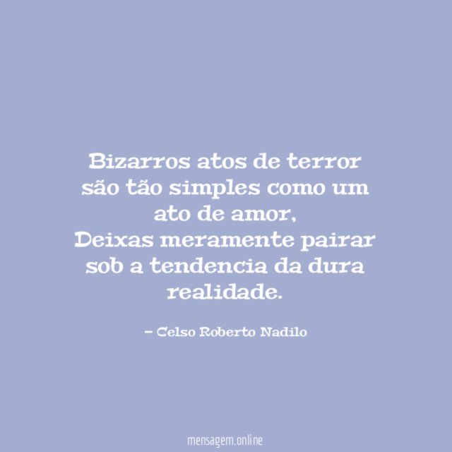 Bizarros atos de terror são tão simples como