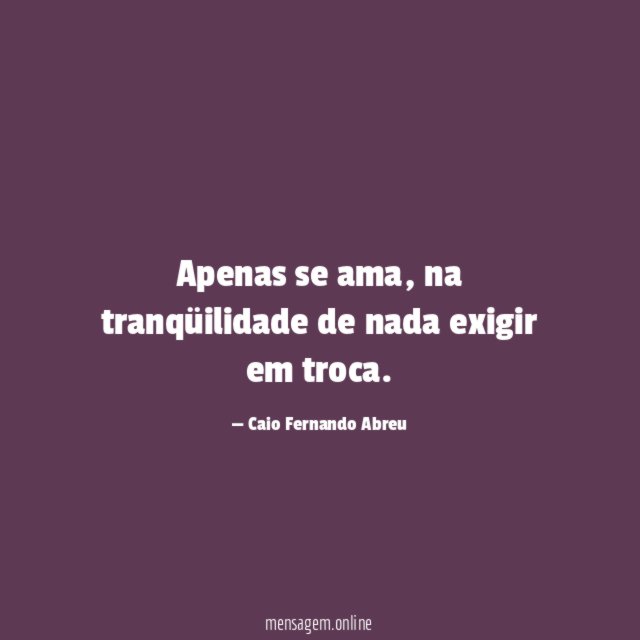 Apenas se ama