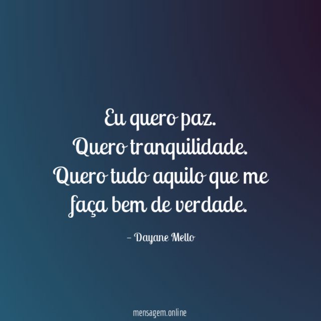 Eu quero paz