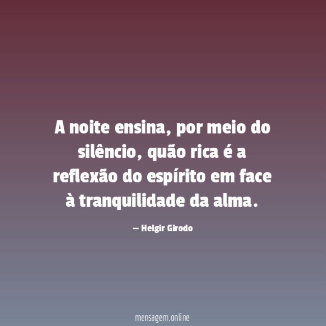 A noite ensina