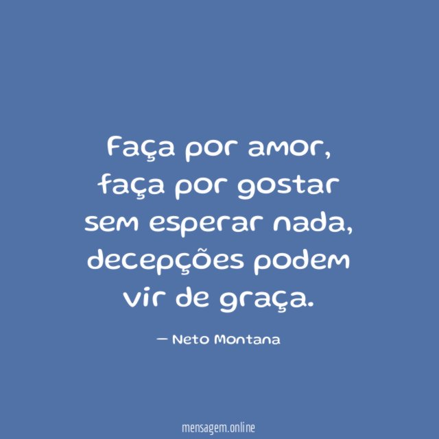 Faça por amor