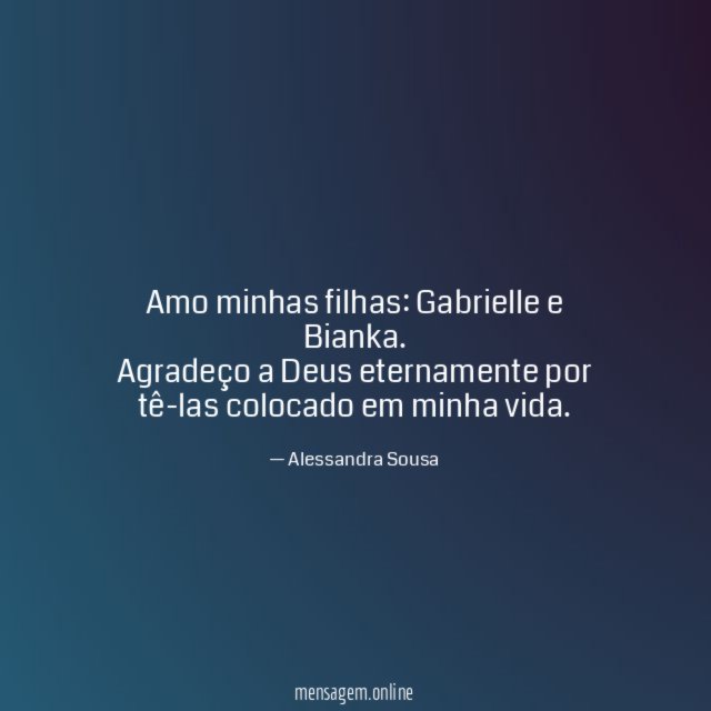Amo minhas filhas
