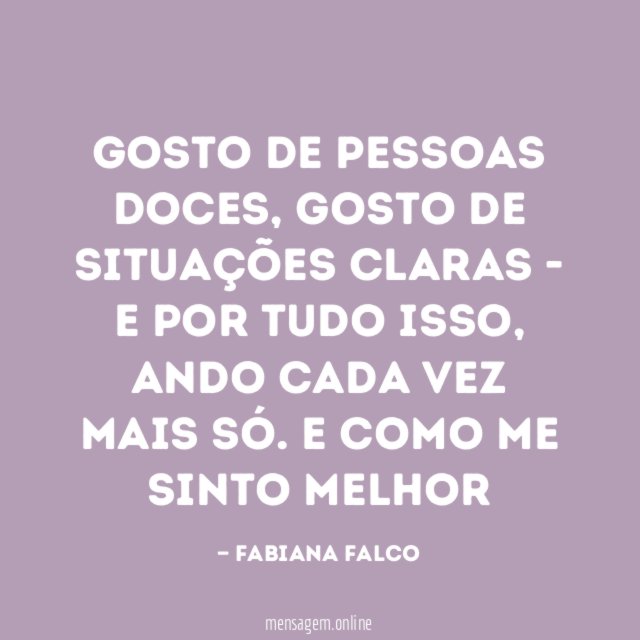 Gosto de pessoas doces