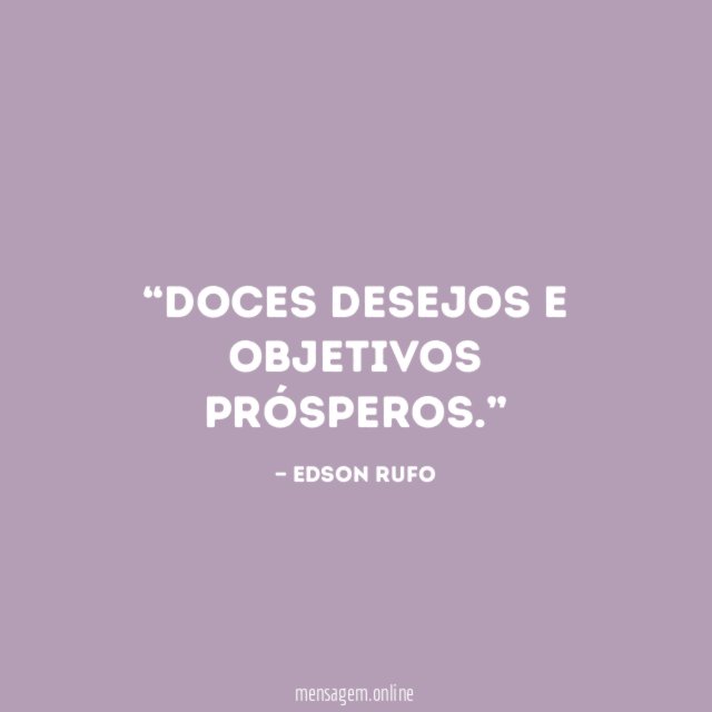 Doces desejos e objetivos prósperos