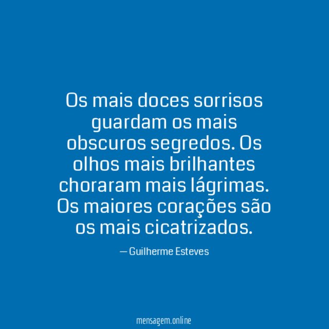 Os mais doces sorrisos guardam os mais obscuros segredos
