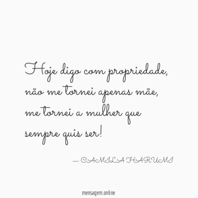 Hoje digo com propriedade