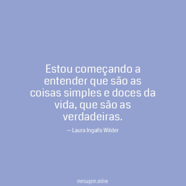 Estou começando a entender que são as coisas