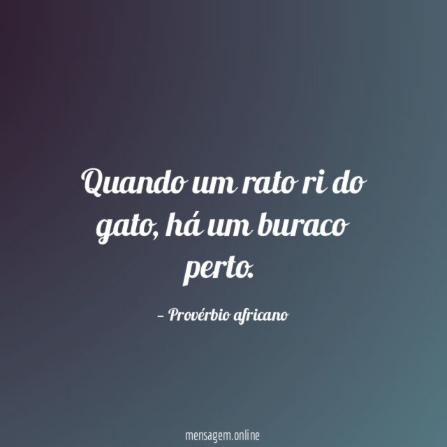 Quando um rato ri do gato