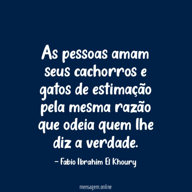 As pessoas amam seus cachorros e gatos de